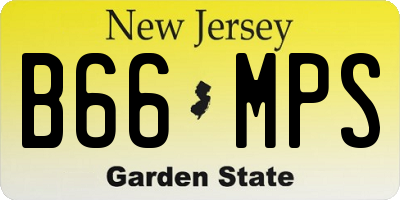 NJ license plate B66MPS