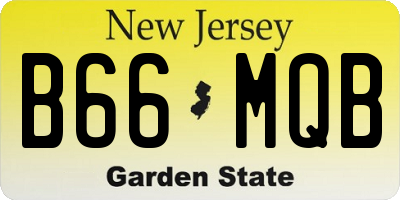 NJ license plate B66MQB