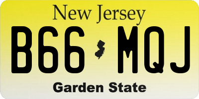 NJ license plate B66MQJ