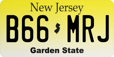 NJ license plate B66MRJ
