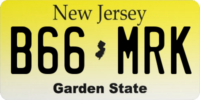 NJ license plate B66MRK