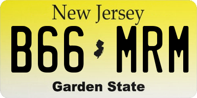 NJ license plate B66MRM