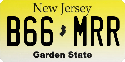 NJ license plate B66MRR