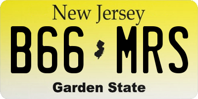 NJ license plate B66MRS