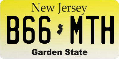 NJ license plate B66MTH