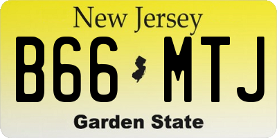 NJ license plate B66MTJ