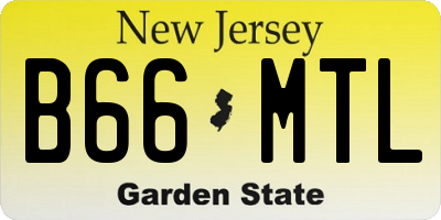 NJ license plate B66MTL