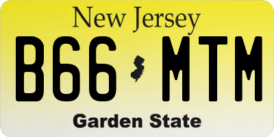 NJ license plate B66MTM