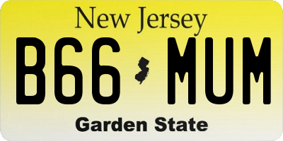 NJ license plate B66MUM