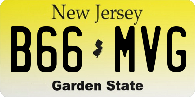 NJ license plate B66MVG