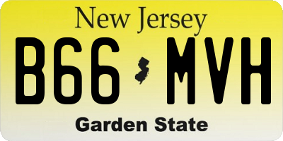 NJ license plate B66MVH
