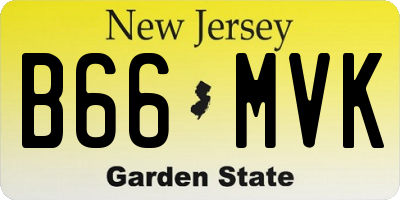NJ license plate B66MVK