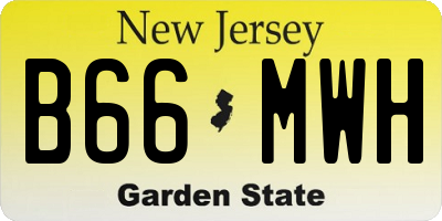 NJ license plate B66MWH