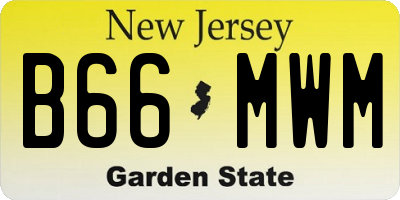 NJ license plate B66MWM