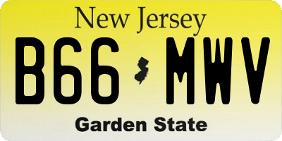 NJ license plate B66MWV