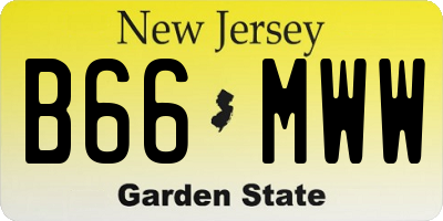 NJ license plate B66MWW