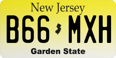 NJ license plate B66MXH