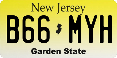 NJ license plate B66MYH