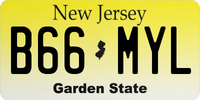 NJ license plate B66MYL