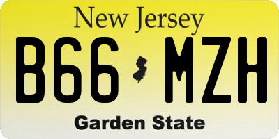 NJ license plate B66MZH