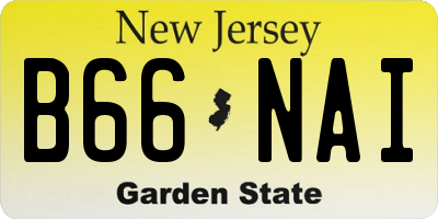 NJ license plate B66NAI
