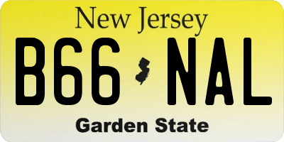 NJ license plate B66NAL