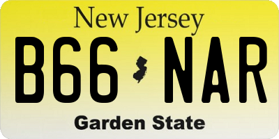 NJ license plate B66NAR