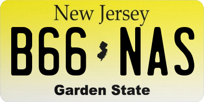 NJ license plate B66NAS