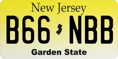 NJ license plate B66NBB