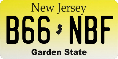 NJ license plate B66NBF