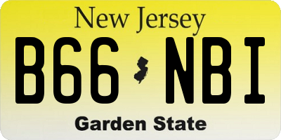 NJ license plate B66NBI