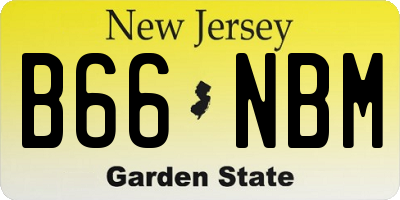 NJ license plate B66NBM