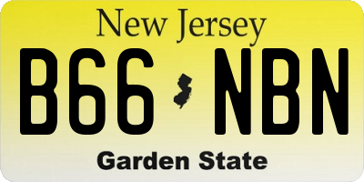 NJ license plate B66NBN