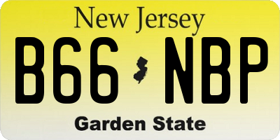 NJ license plate B66NBP