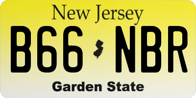 NJ license plate B66NBR