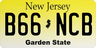 NJ license plate B66NCB