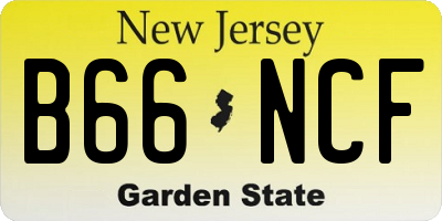 NJ license plate B66NCF