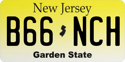 NJ license plate B66NCH