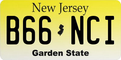NJ license plate B66NCI