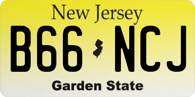 NJ license plate B66NCJ