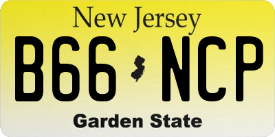 NJ license plate B66NCP