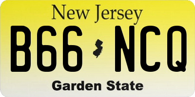 NJ license plate B66NCQ