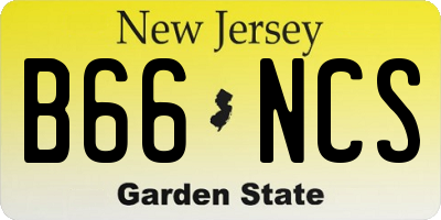 NJ license plate B66NCS