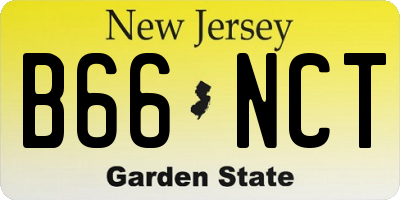 NJ license plate B66NCT