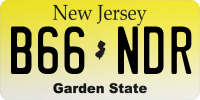 NJ license plate B66NDR