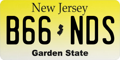 NJ license plate B66NDS