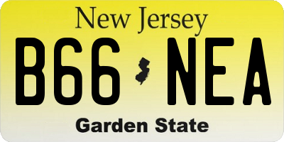 NJ license plate B66NEA