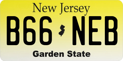 NJ license plate B66NEB