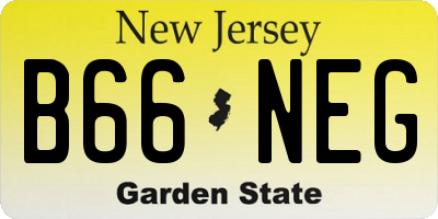 NJ license plate B66NEG