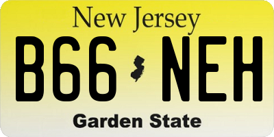 NJ license plate B66NEH
